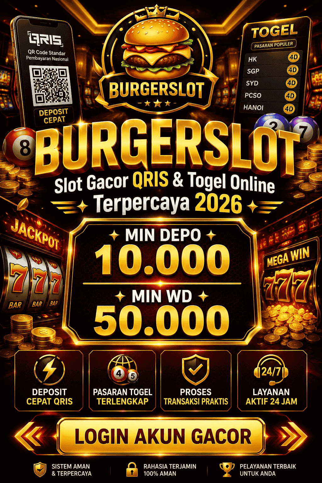 BURGERSLOT | Slot Mudah WD QRIS & Togel Online Terpercaya 2026